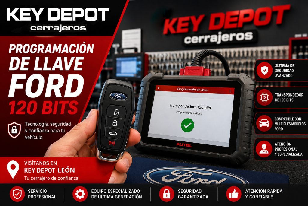 llave Ford 120 bits para automóvil